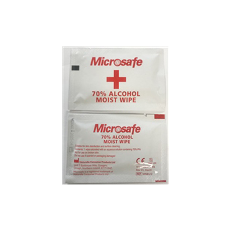 Microsafe Hand Sanitser Wipes - Individually Wrapped pk 100
