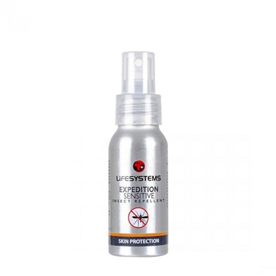 Insect repellent spray bottle with 'Lifesystems' branding on a white background