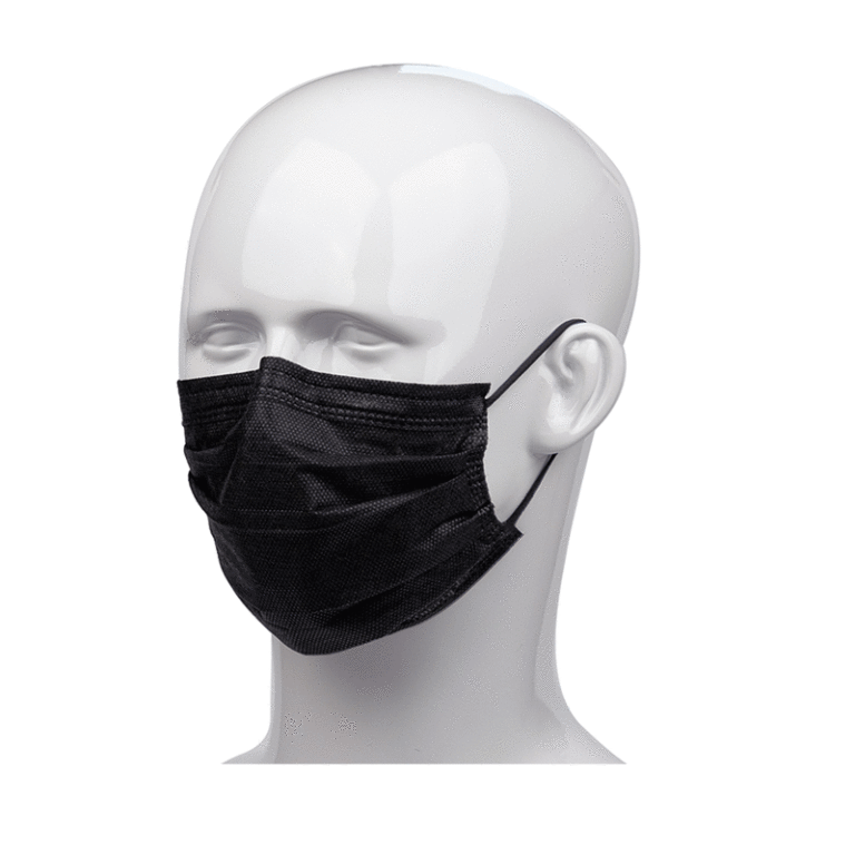 Black Ultra Sensitive Type IIR Ear Loop Face Masks