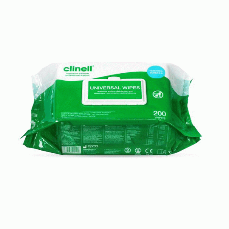 Clinell Hand & Surface Disinfection Wipes 200Pk