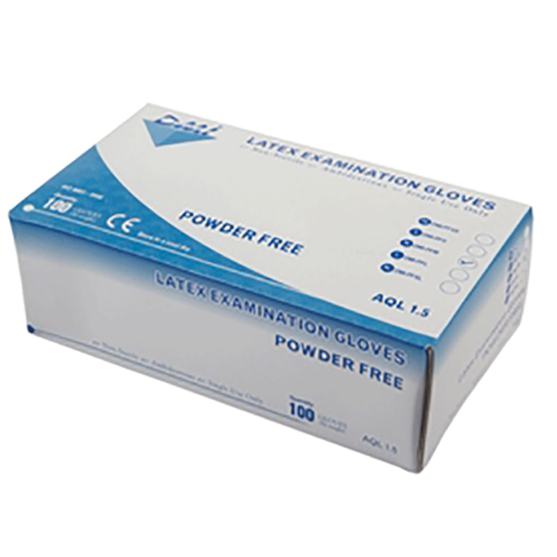 DMI Latex Gloves Powder Free - 100Pk